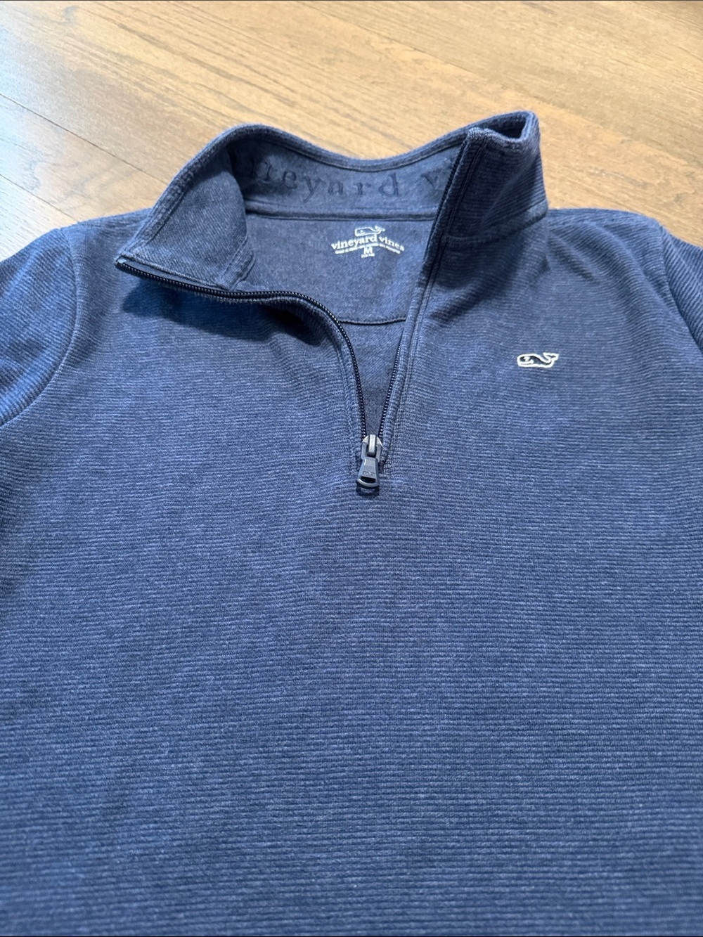 Vineyard Vines Dark Blue Quarter-Zip Pullover - Picture 3 of 6